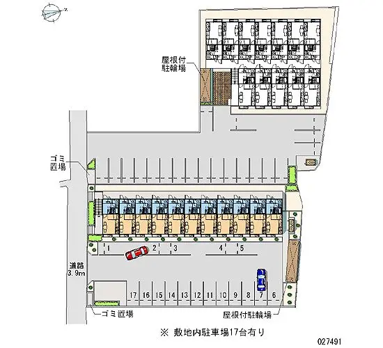 ★手数料０円★徳島市南矢三町２丁目　月極駐車場（LP）